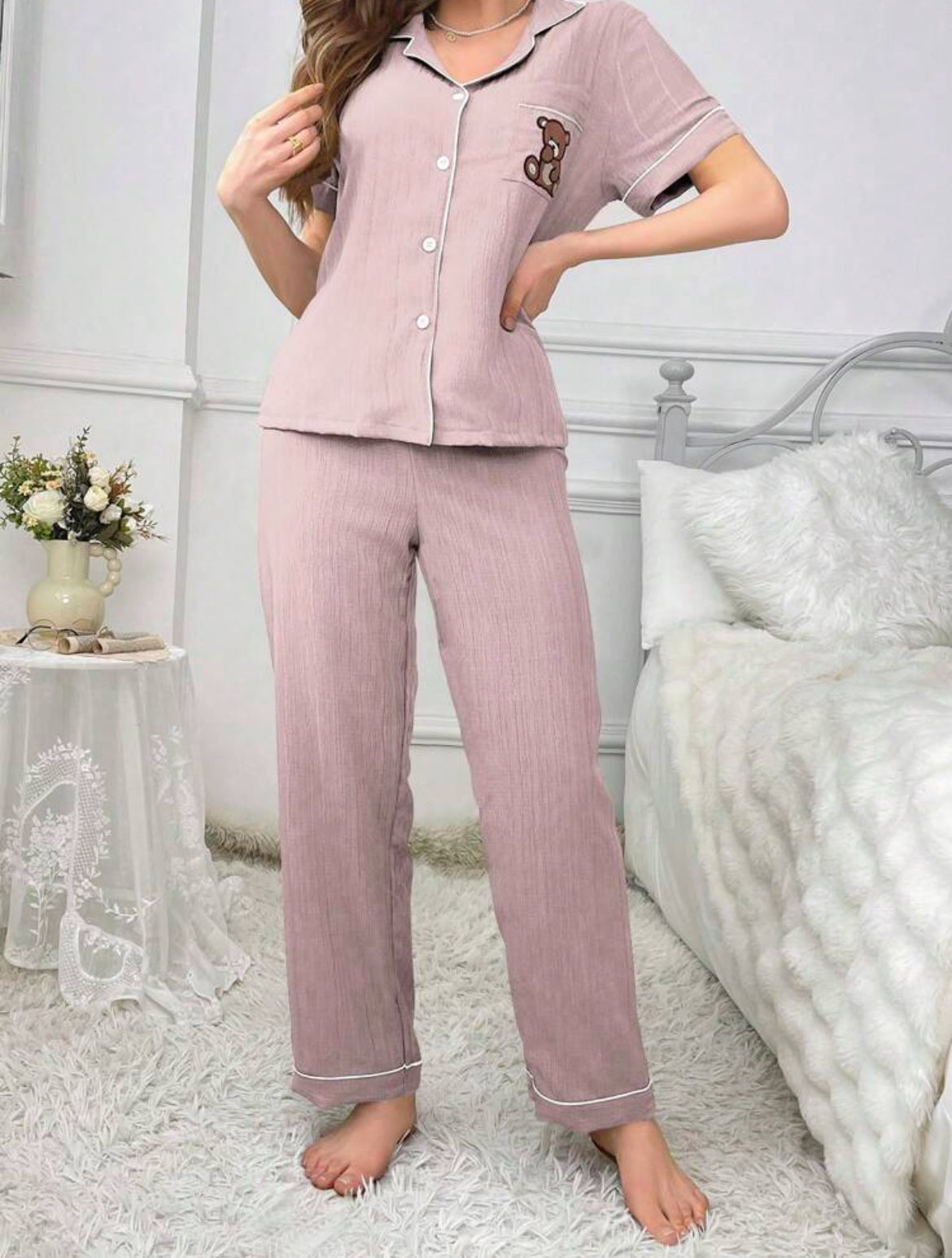 Conjunto Pijama Rosa