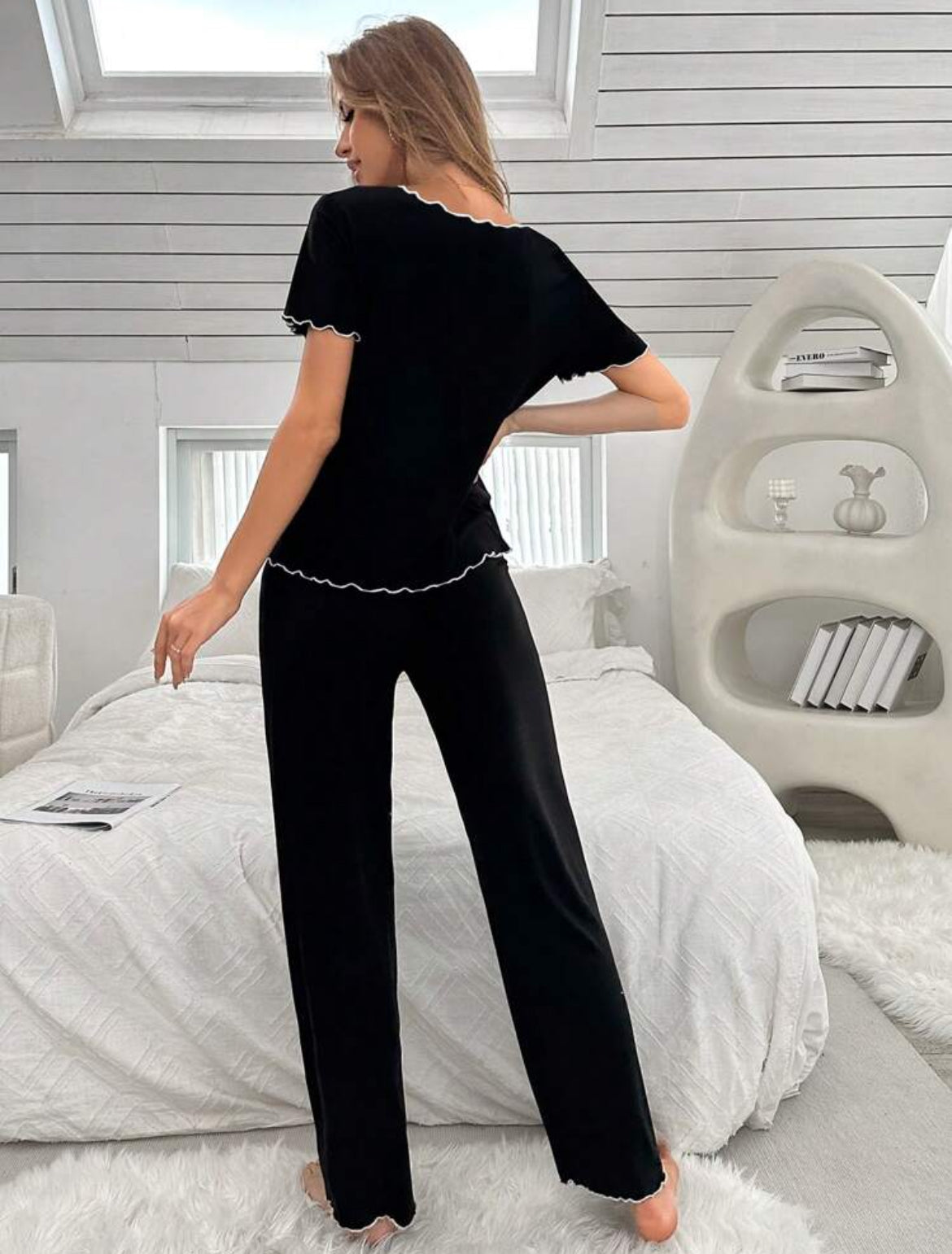 Pijama conjunto Negro