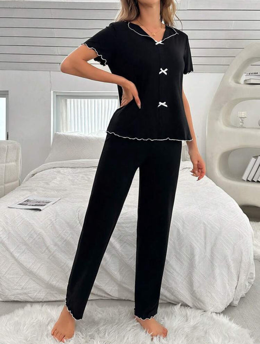 Pijama conjunto Negro
